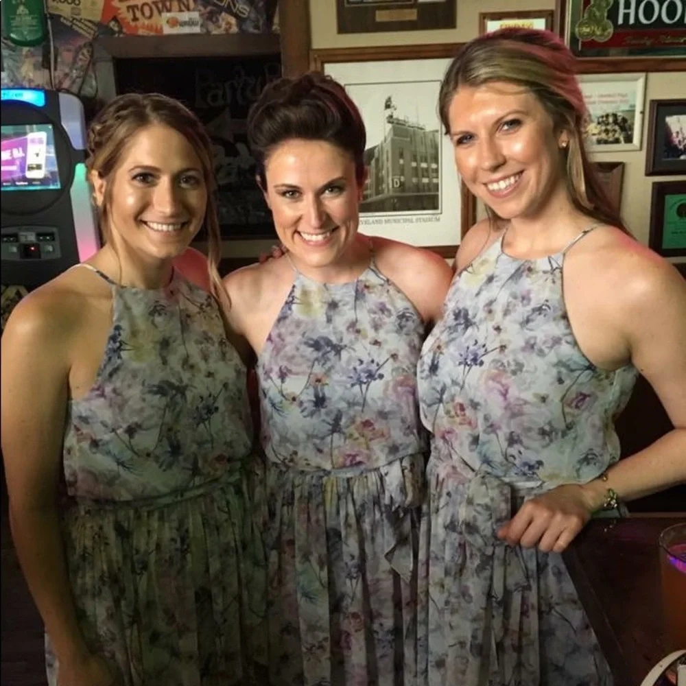 BHLDN Alana dress, floral maxi, tie waist. - Picture 4 of 5